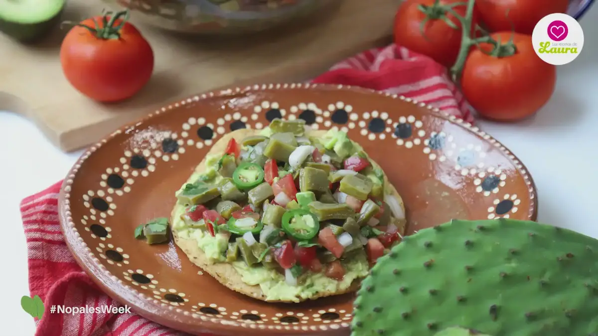 'Video thumbnail for Nopales Salad with Vinegar Dressing and Avocado'