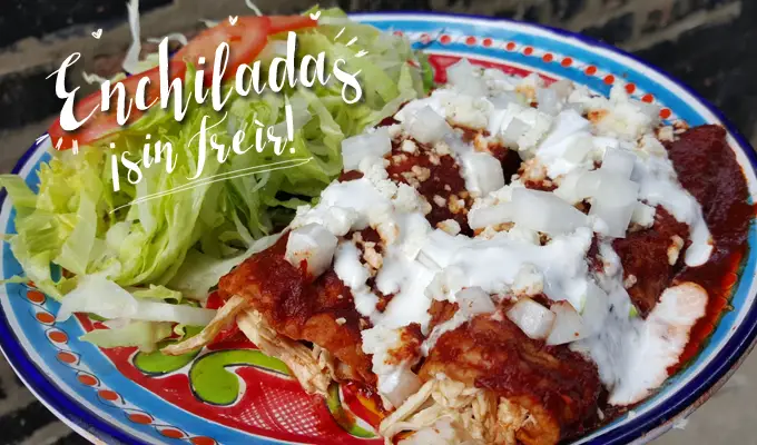 Mexican enchiladas with guajilo salsa