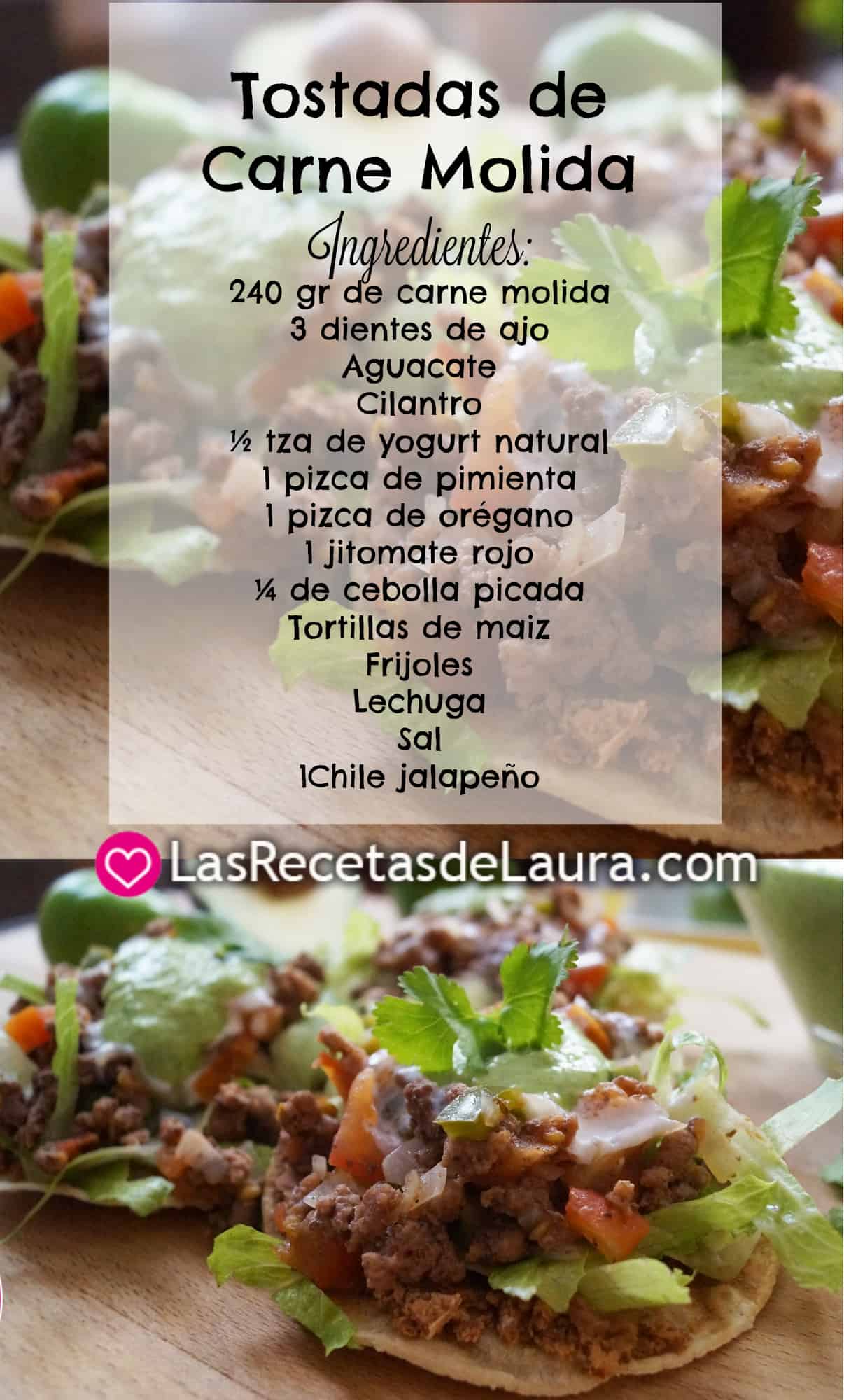 TOSTADAS DE CARNE MOLIDA - Las Recetas de Laura