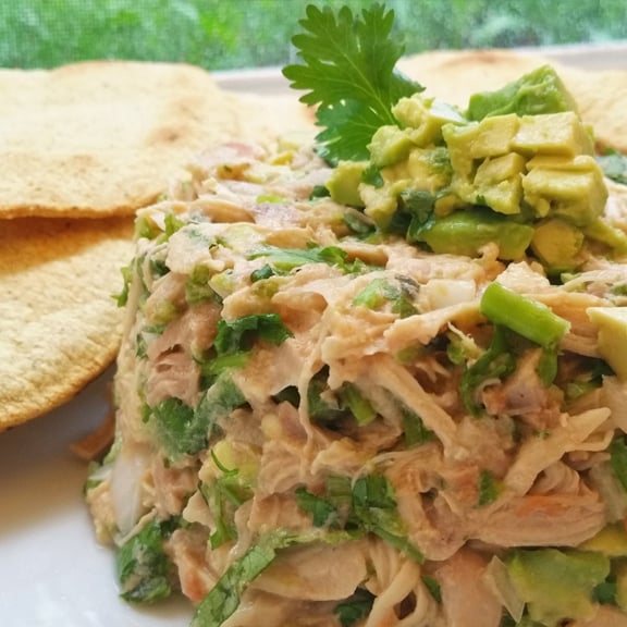 cuadrada ensalada de pollo al cilantro