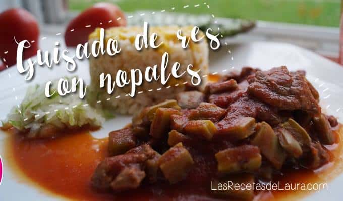 Carne con Nopales y Chile Colorado | Las Recetas de Laura