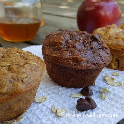 Cupcakes sin culpa en tres versiones: Manzana , Plátano y Chocolate!