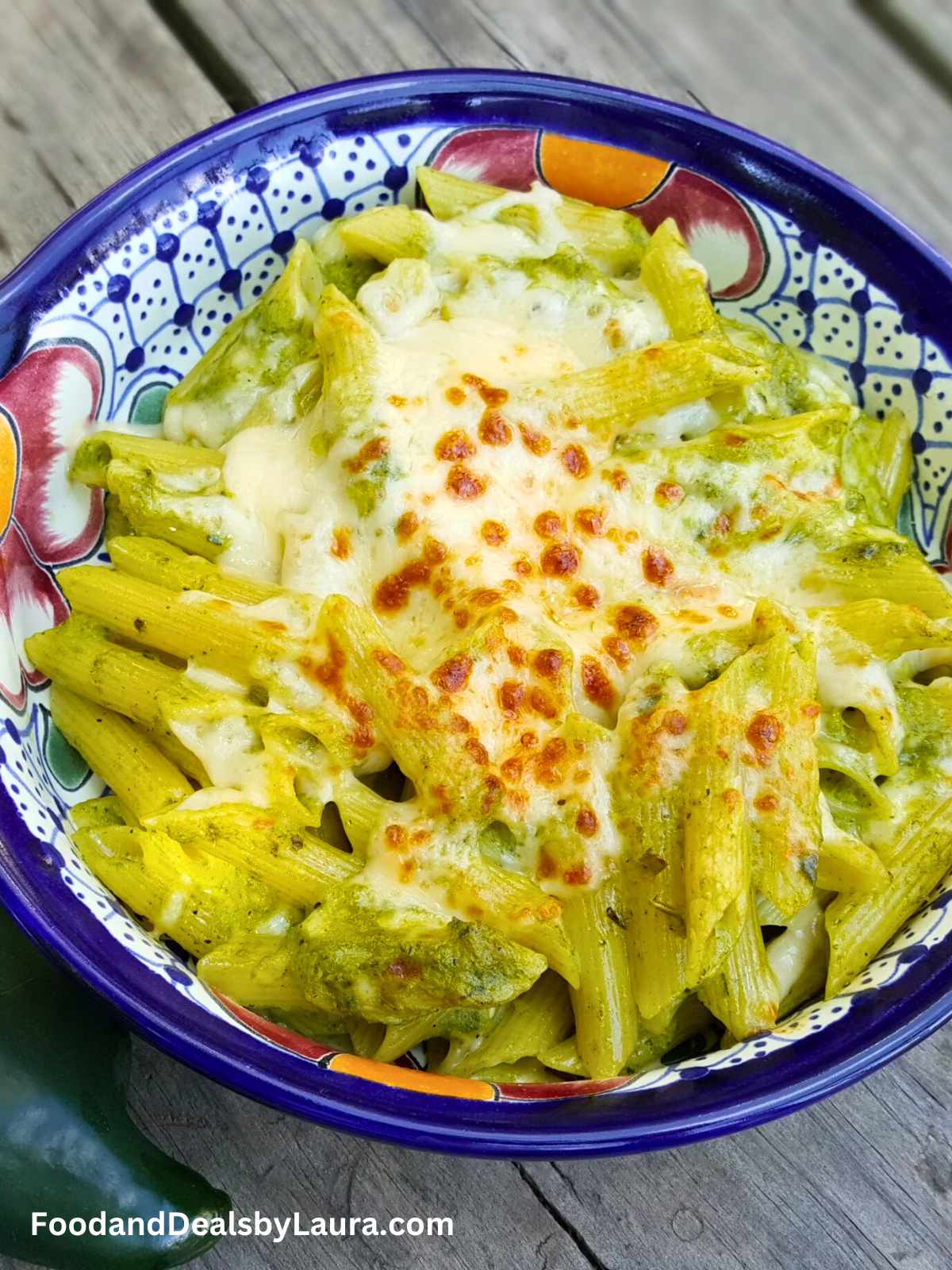 pasta en crema de poblano