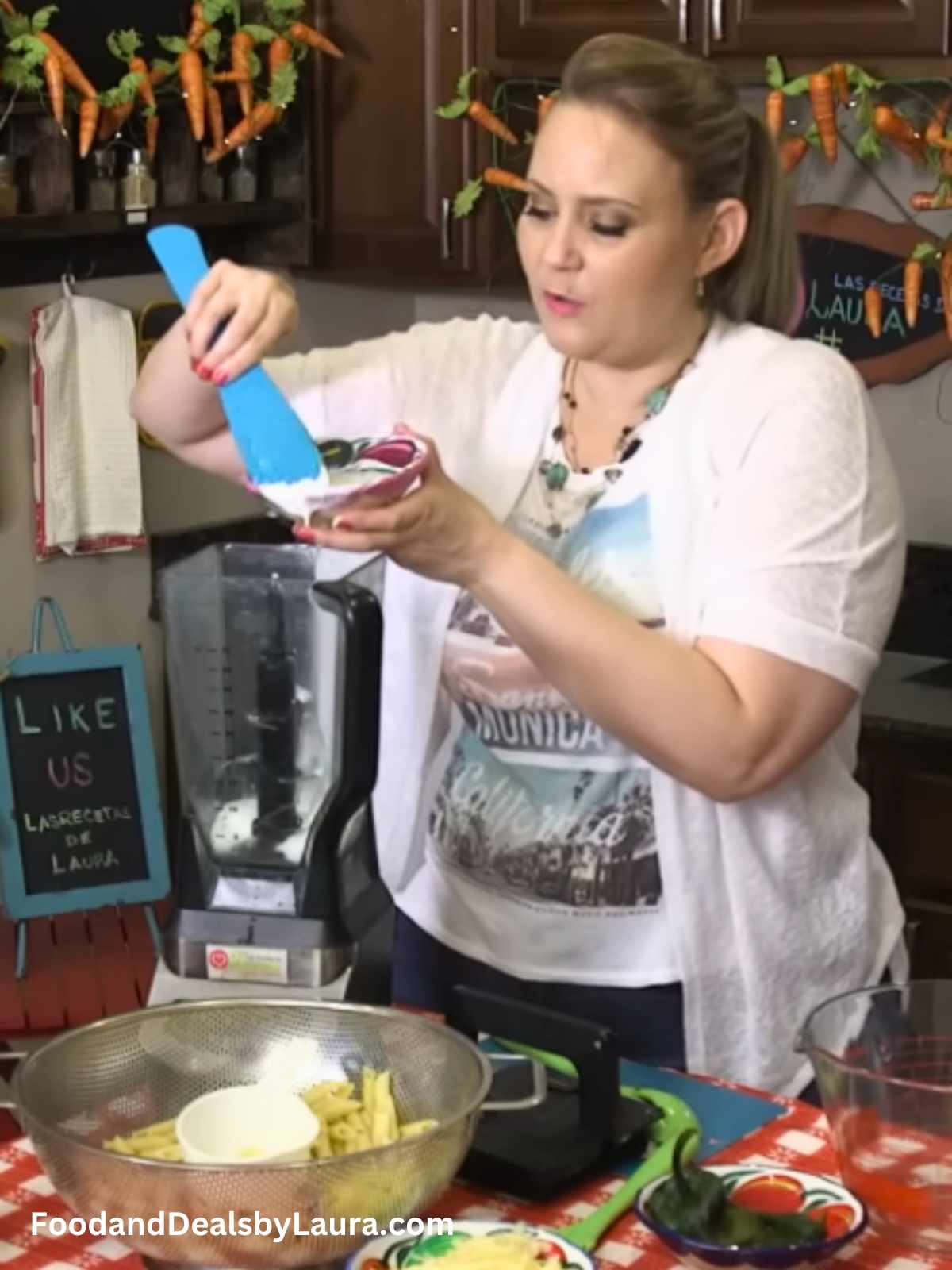 pasta en crema de poblano
