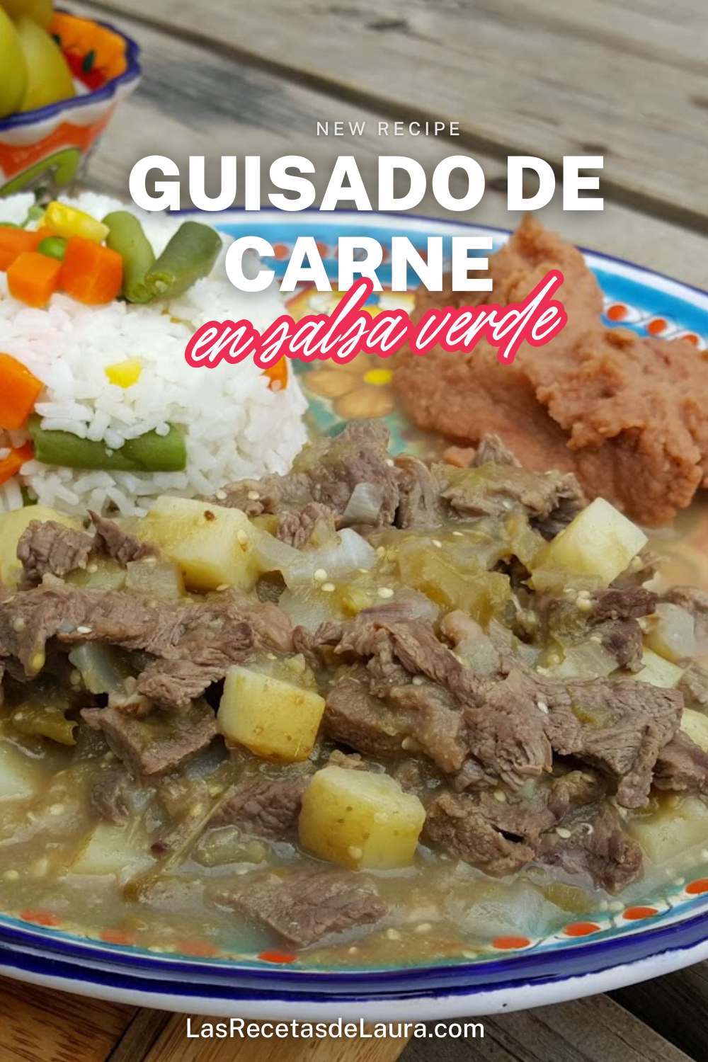 guisado de carne con papas en salsa verde