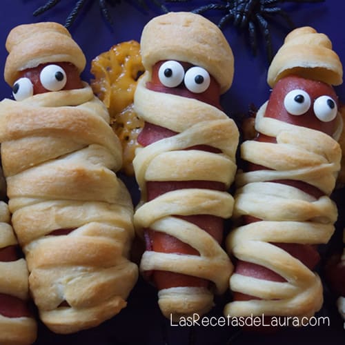 momias de salchicha con masa de croissant
