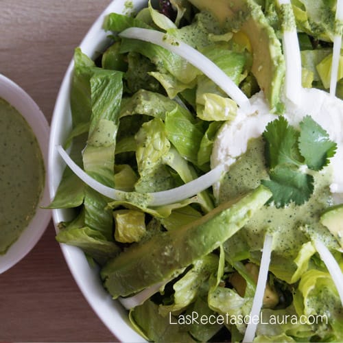 Ensalada Verde con Aderezo de Cilantro| Las Recetas de Laura