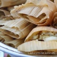 Tamales rellenos de queso - Las recetas de Laura
