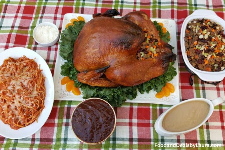 pavo en la mesa lista