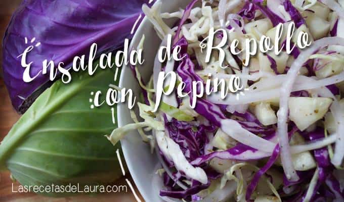 Ensalada de repollo con pepino | las recetas de Laura