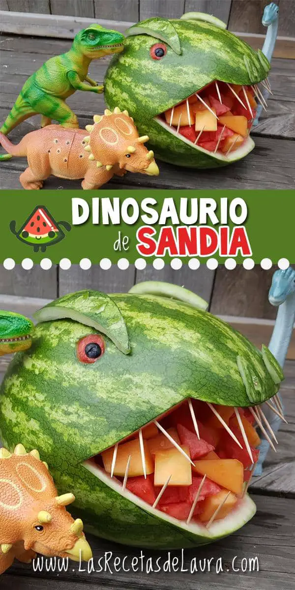 Dinosaurio de sandía - las recetas de Laura