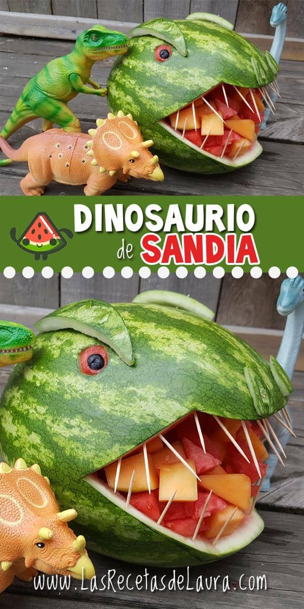 Dinosaurio de sandía - las recetas de Laura