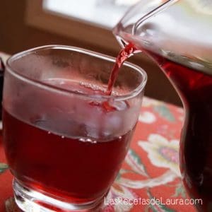 Agua de jamaica - Las recetas de Laura