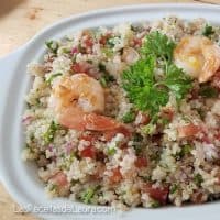 Ensalada de quinoa con camarones - Las recetas de Laura