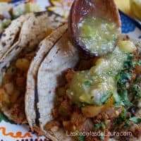 Tacos de chorizo de pavo - Las recetas de Laura