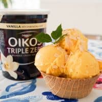 helado de mango con yogurt - receta facil