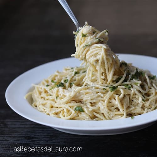 Spaghetti con crema