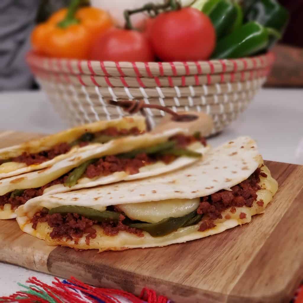 Quesadillas con chorizo