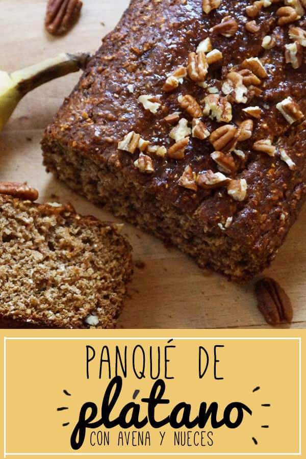 panque de platano con nuez