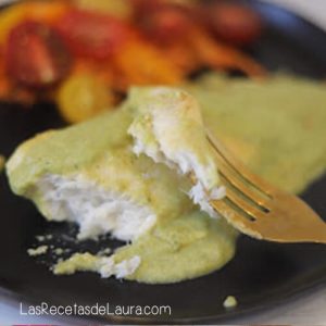 Pescado en crema de poblano