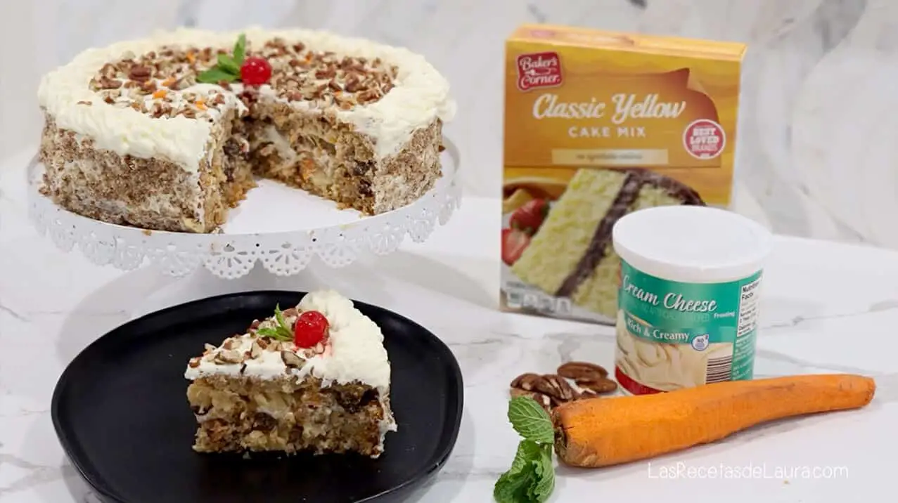 carrot cake with pecans