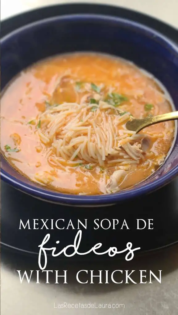mexican sopa de fideo con pollo
