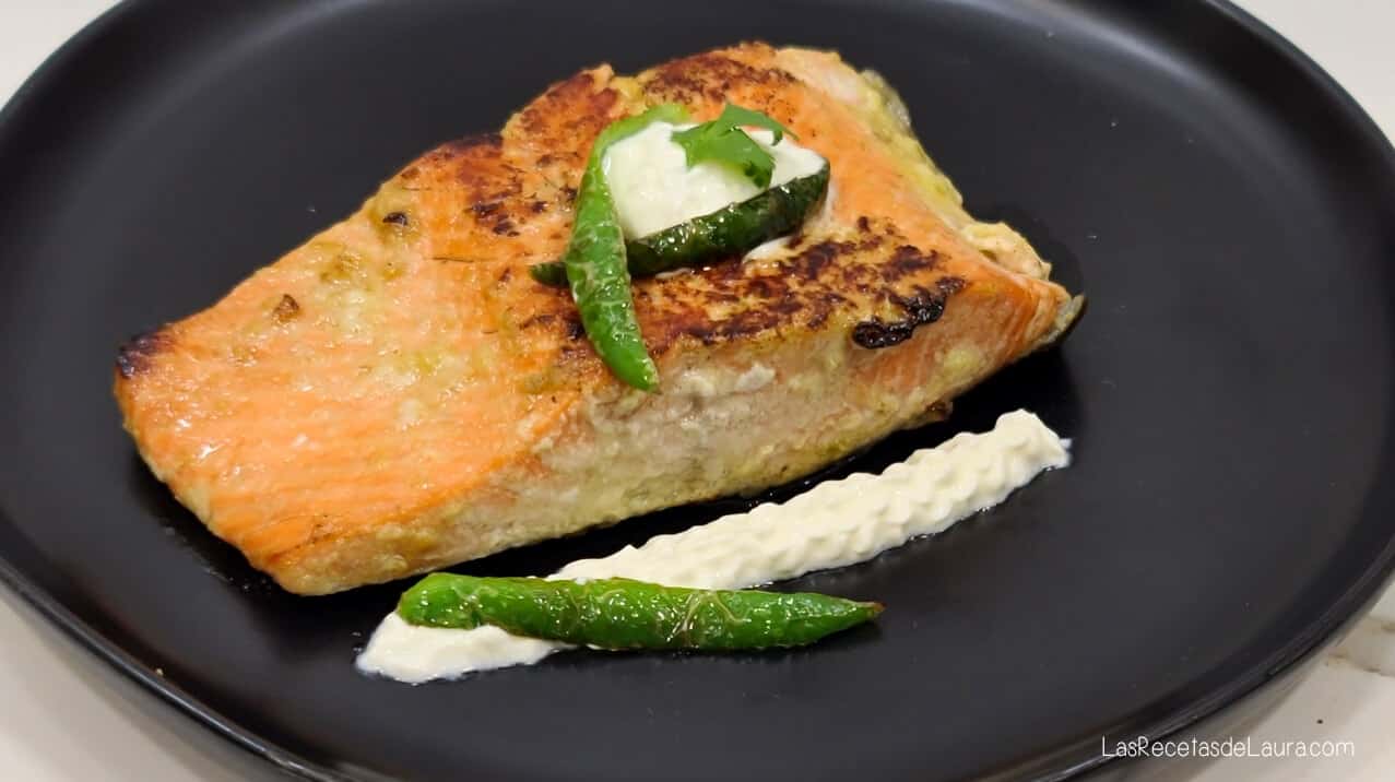 garlic serrano salmon