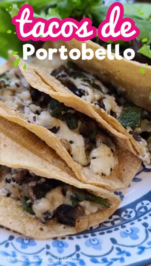 tacos de portobello con queso