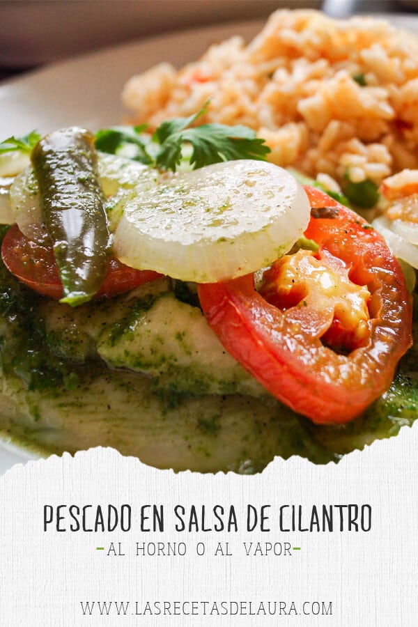 pescado en salsa de cilantro