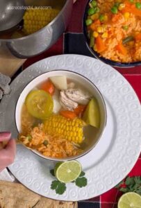 Add rice to your caldo