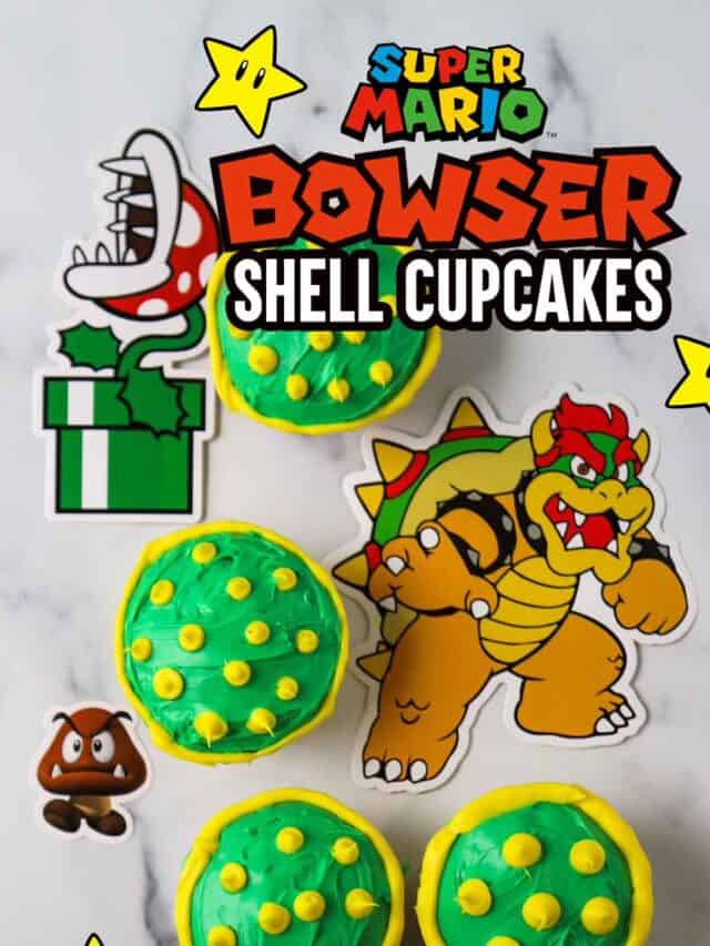 Bowser Shell Cupcakes