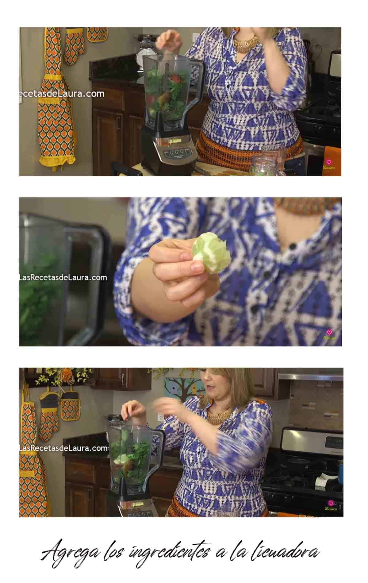 procedimiento de Jugo verde con manzana 