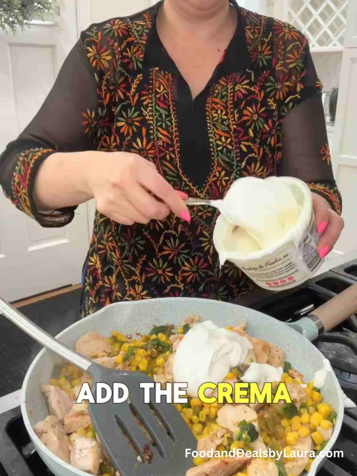 Agregar la crema