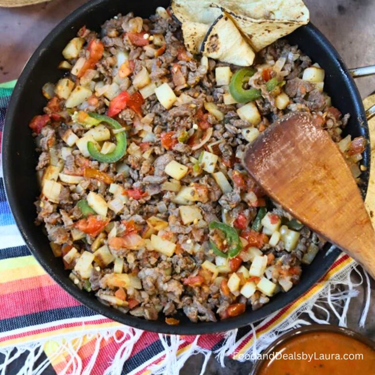Receta de guisado de carne picada con papas