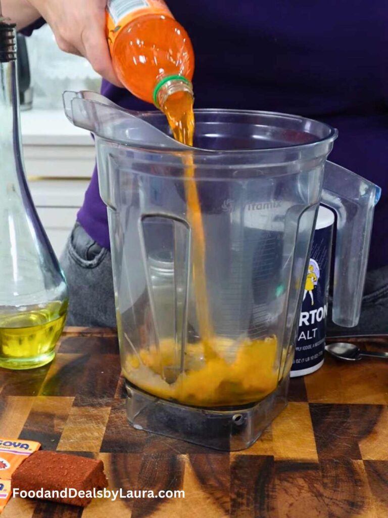 Ingredientes a mezclar ne licuadora