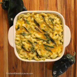 pasta de coditos en crema de chile poblano