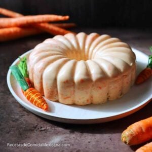 Gelatina cremosa de zanahoria