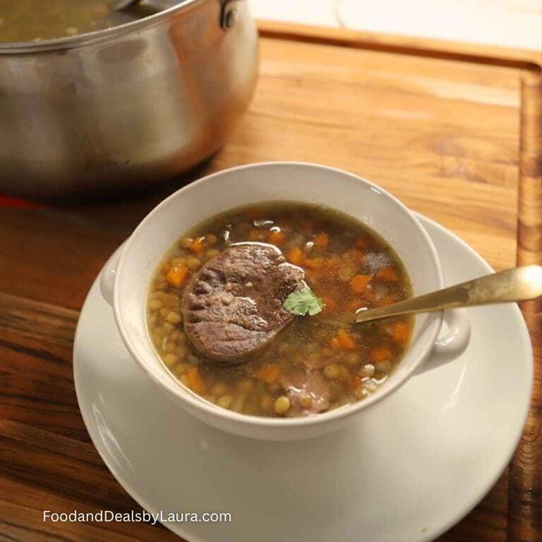 sopa de lentejas con carne