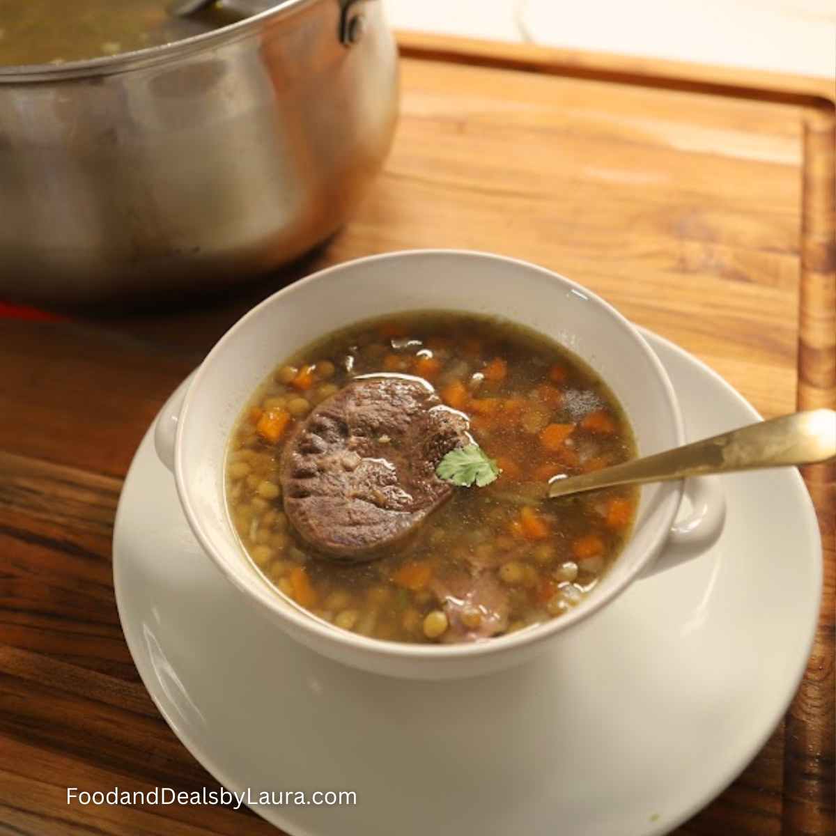 sopa de lentejas con carne