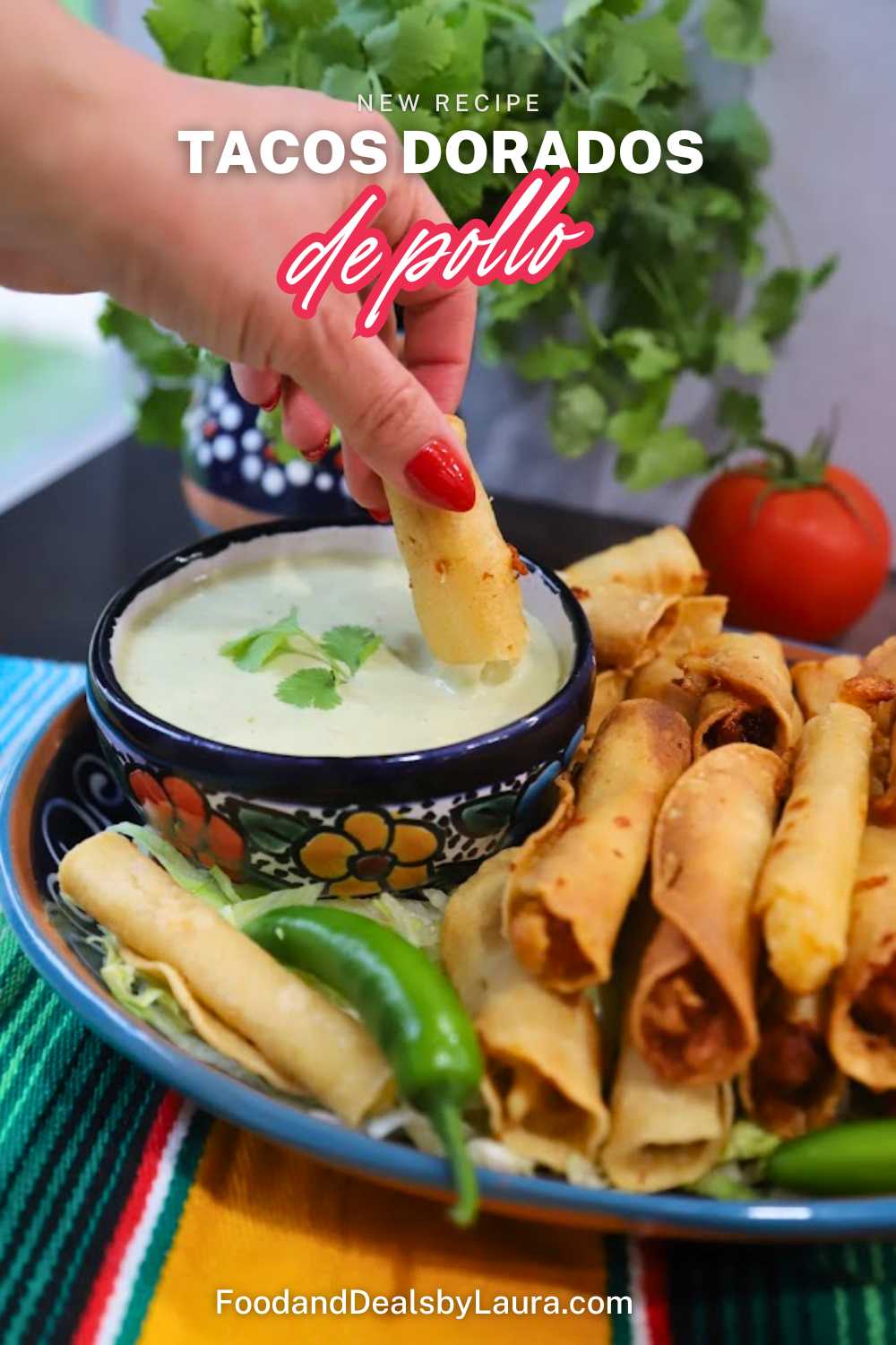 tacos dorados de pollo