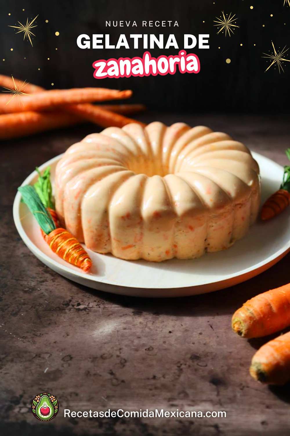 Gelatina cremosa de zanahoria