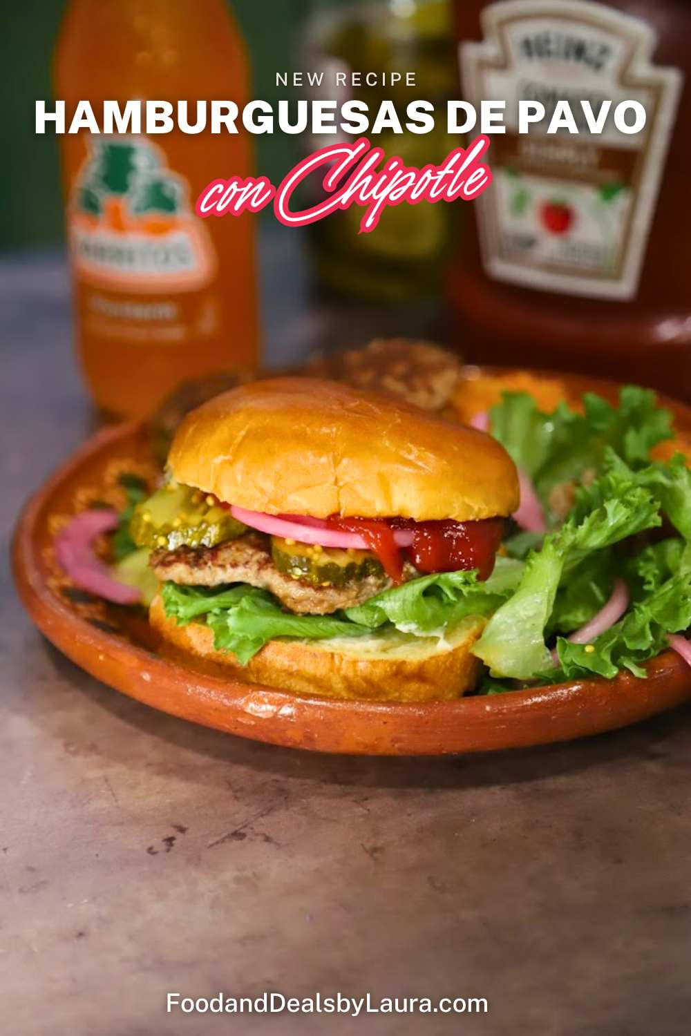 hamburguesas de pavo con chipotle