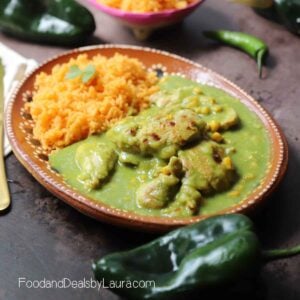 pollo en crema de poblano