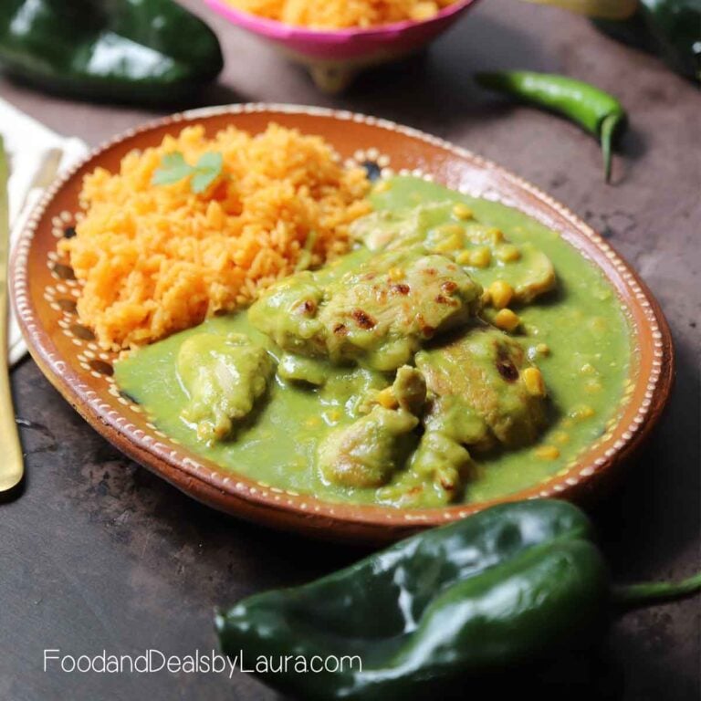 pollo en crema de poblano