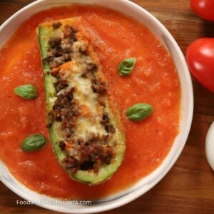 calabacitas rellenas de carne